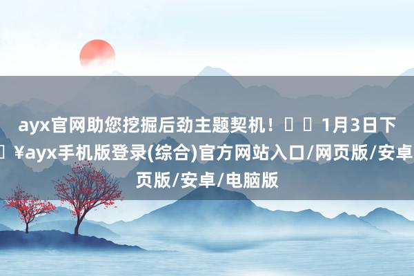 ayx官网助您挖掘后劲主题契机！		1月3日下昼-🔥ayx手机版登录(综合)官方网站入口/网页版/安卓/电脑版